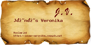 Jónás Veronika névjegykártya